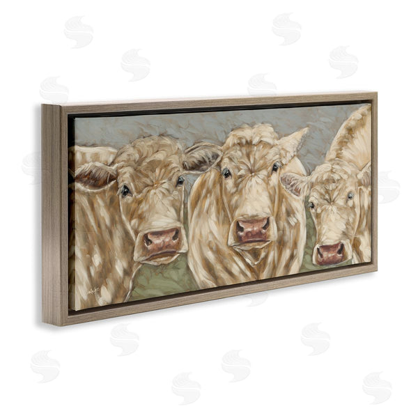 Stupell Industries Sara G. Designs | Beige Cow Trio Wall Art