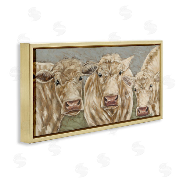 Stupell Industries Sara G. Designs | Beige Cow Trio Wall Art