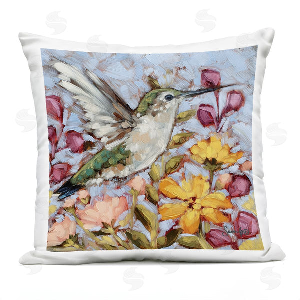 Stupell Industries Sara G. Designs | Bird Varied Flora Nature Printed Throw Pillow