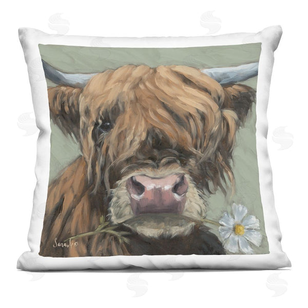 stupell industries Sara G. Designs | Blossom Babe Cattle Throw Pillow