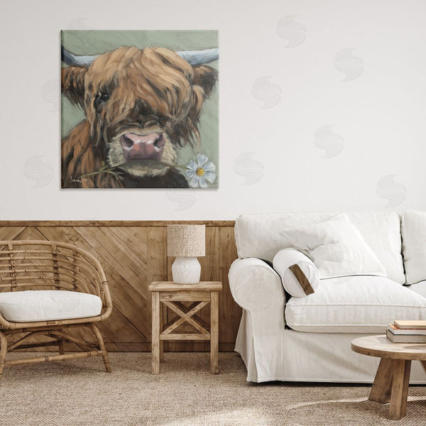 Stupell Industries Sara G. Designs | Blossom Babe Cattle Wall Art