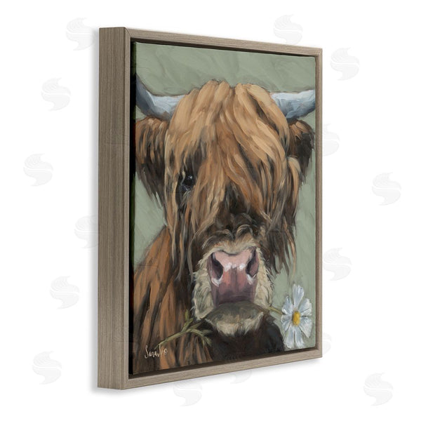 Stupell Industries Sara G. Designs | Blossom Babe Cattle Wall Art