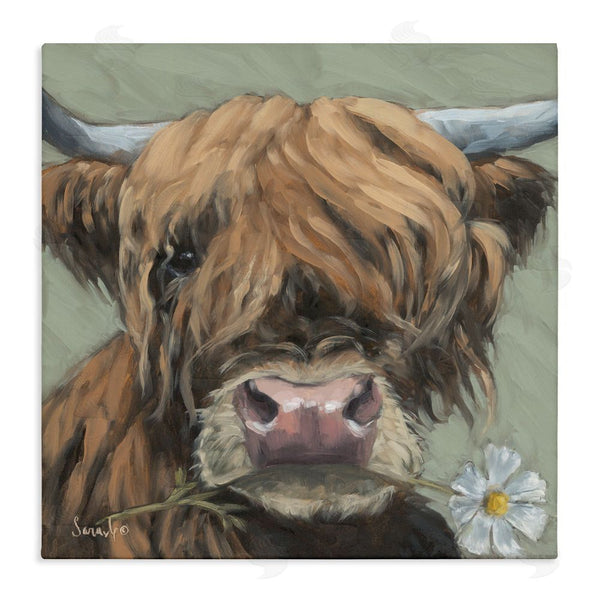 stupell industries Sara G. Designs | Blossom Babe Cattle Wall Art