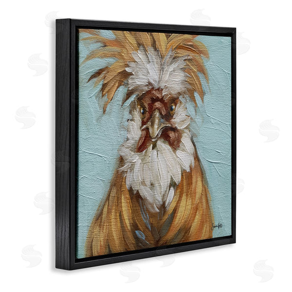 Stupell Industries Sara G. Designs | Blue Country Rooster Portrait Wall Art