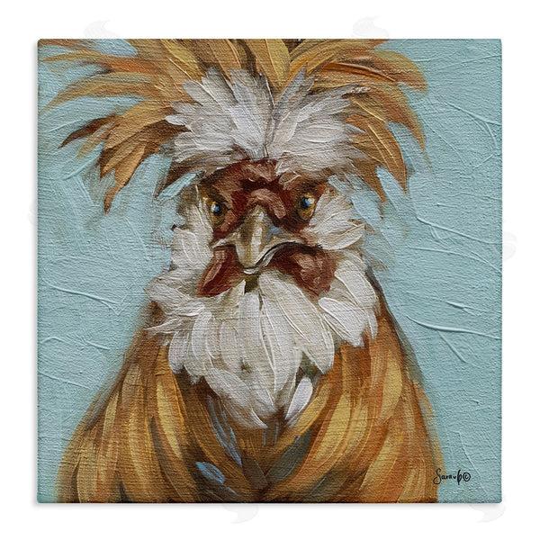 stupell industries Sara G. Designs | Blue Country Rooster Portrait Wall Art