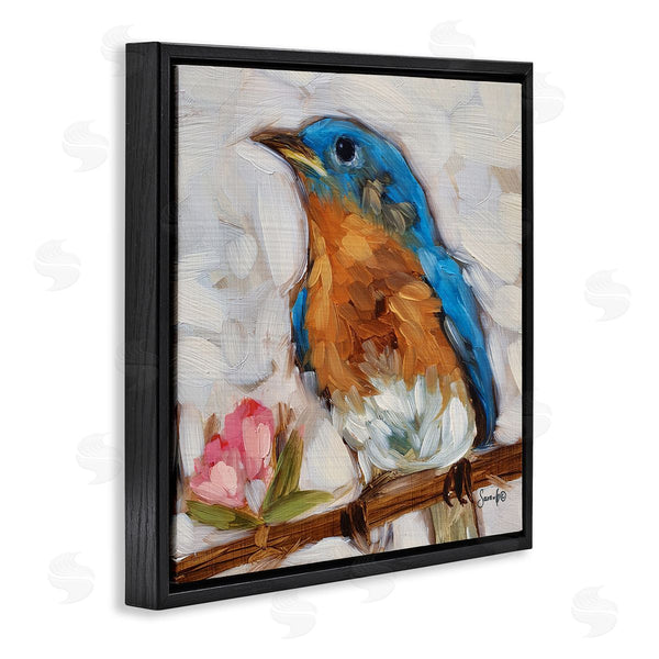 Stupell Industries Sara G. Designs | Bluebird Wildlife Blooming Flower Tree Wall Art