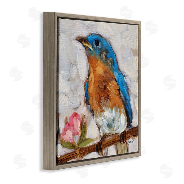 Stupell Industries Sara G. Designs | Bluebird Wildlife Blooming Flower Tree Wall Art