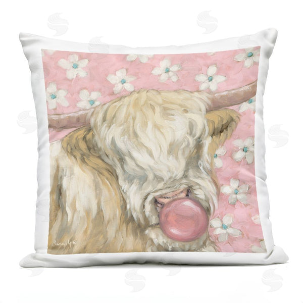 Stupell Industries Sara G. Designs | Bubblegum Cutie Cattle Throw Pillow