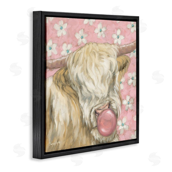 Stupell Industries Sara G. Designs | Bubblegum Cutie Cattle Wall Art