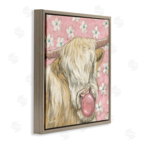Stupell Industries Sara G. Designs | Bubblegum Cutie Cattle Wall Art