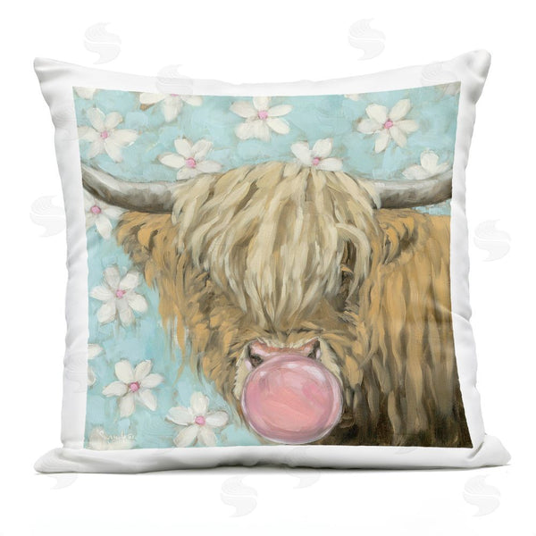 Stupell Industries Sara G. Designs | Bubblegum Sweetie Cattle Throw Pillow
