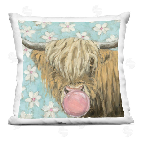stupell industries Sara G. Designs | Bubblegum Sweetie Cattle Throw Pillow