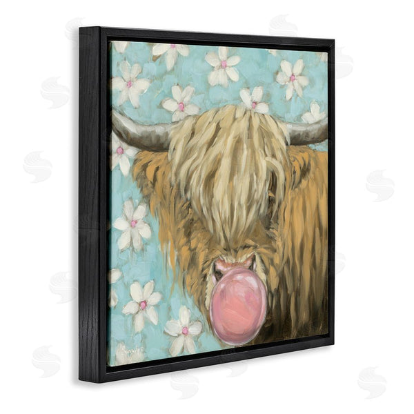 Stupell Industries Sara G. Designs | Bubblegum Sweetie Cattle Wall Art