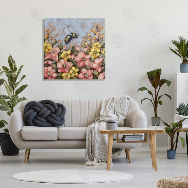 Stupell Industries Sara G. Designs | Bumblebee Summer Garden Meadow Wall Art