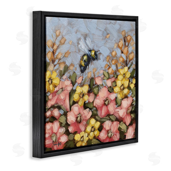 Stupell Industries Sara G. Designs | Bumblebee Summer Garden Meadow Wall Art