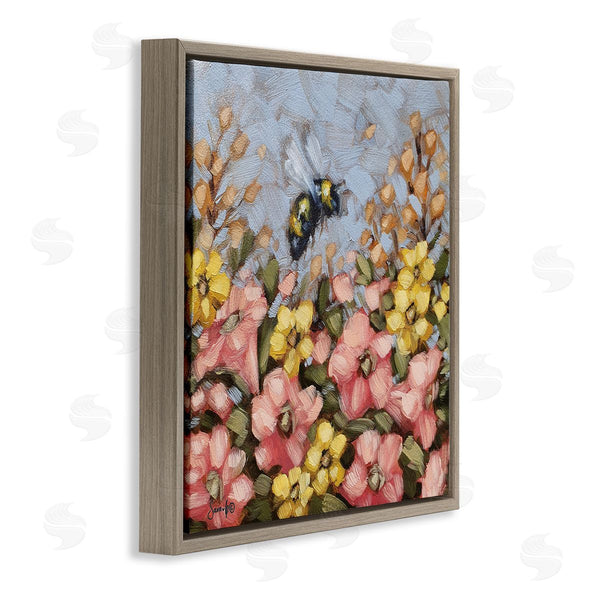 Stupell Industries Sara G. Designs | Bumblebee Summer Garden Meadow Wall Art