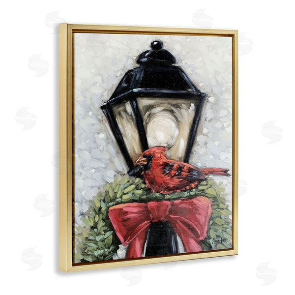 Stupell Industries Sara G. Designs | Cardinal And Holiday Lamp