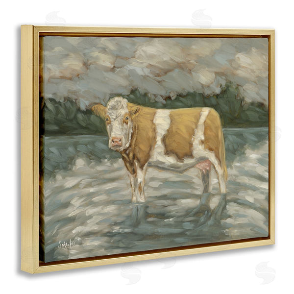 Stupell Industries Sara G. Designs | Cattle Wading In Shore