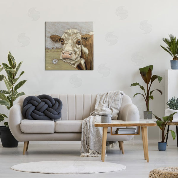 Stupell Industries Sara G. Designs | Cattle With Dandelion Sprig Wall Art