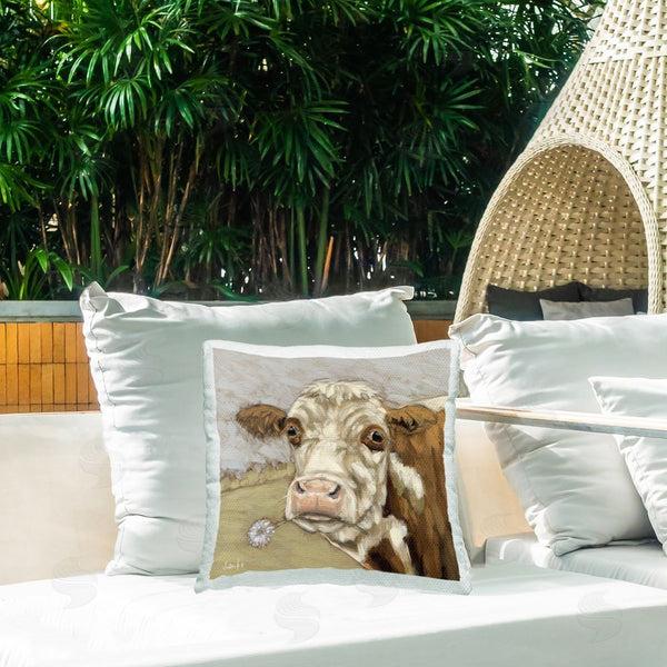 Stupell Industries Sara G. Designs | Country Cattle & Dandelion Printed Throw Pillow