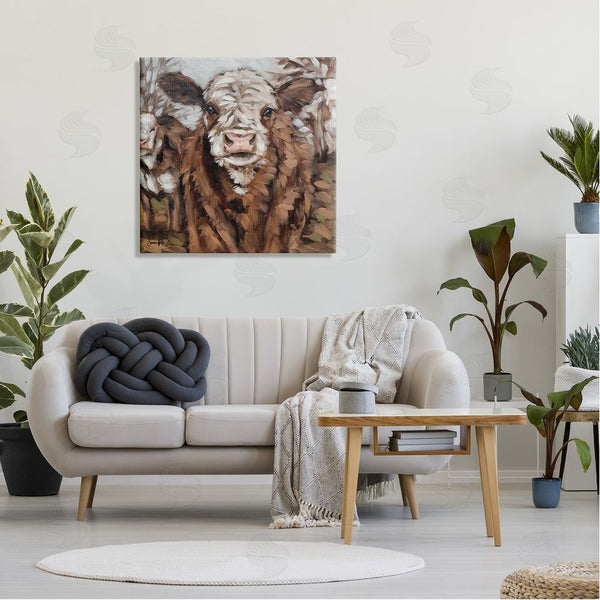 Stupell Industries Sara G. Designs | Country Cattle Traditional Painting Wall Art