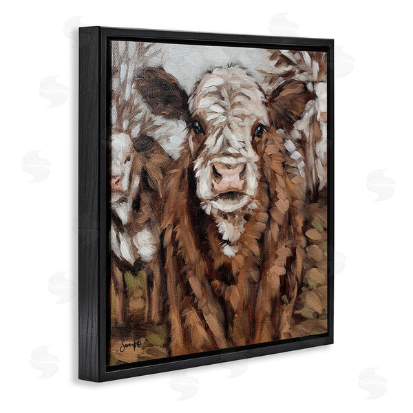 Stupell Industries Sara G. Designs | Country Cattle Traditional Painting Wall Art