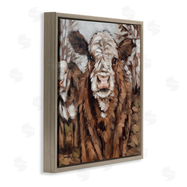 Stupell Industries Sara G. Designs | Country Cattle Traditional Painting Wall Art