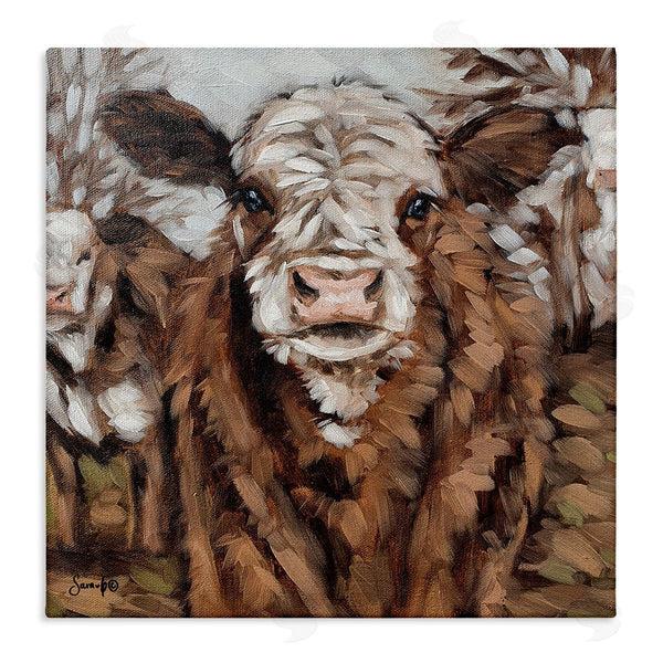 stupell industries Sara G. Designs | Country Cattle Traditional Painting Wall Art