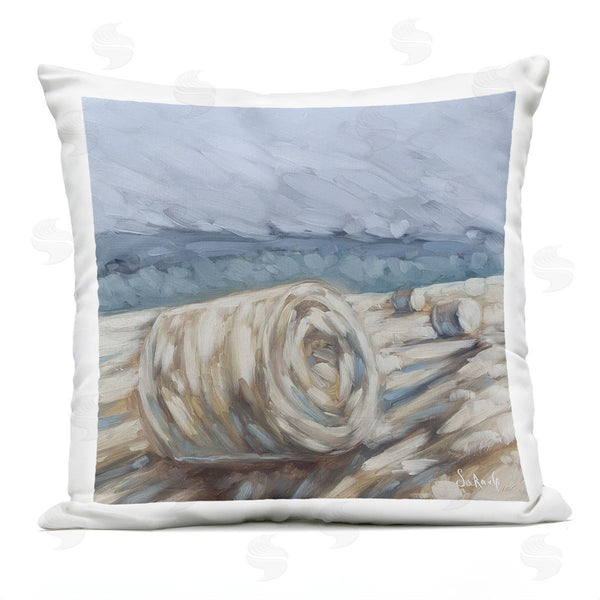 Stupell Industries Sara G. Designs | Country Haystacks Rural Landscape Printed Throw Pillow