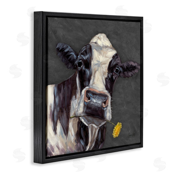 Stupell Industries Sara G. Designs | Cow With Yellow Daisy