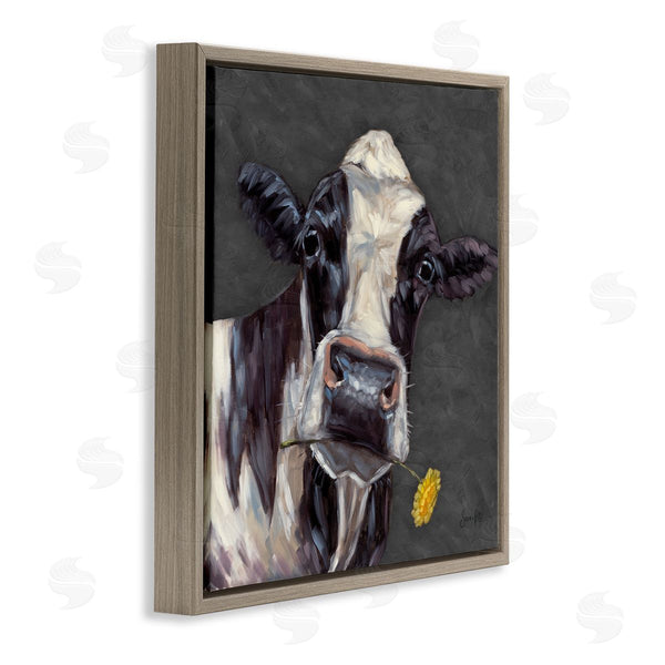 Stupell Industries Sara G. Designs | Cow With Yellow Daisy