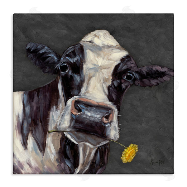 stupell industries Sara G. Designs | Cow with Yellow Daisy