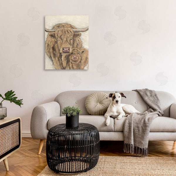 Stupell Industries Sara G. Designs | Highland Cattle & Calf Wall Art