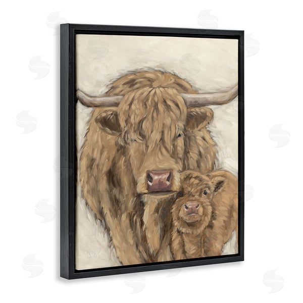 Stupell Industries Sara G. Designs | Highland Cattle & Calf Wall Art