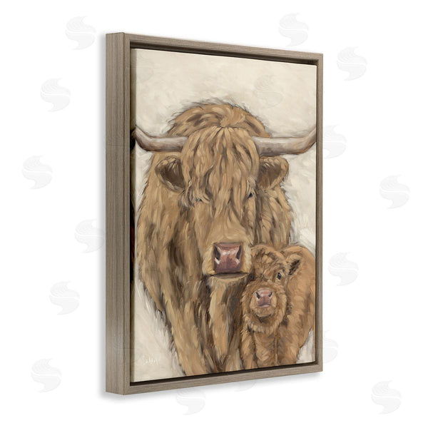 Stupell Industries Sara G. Designs | Highland Cattle & Calf Wall Art