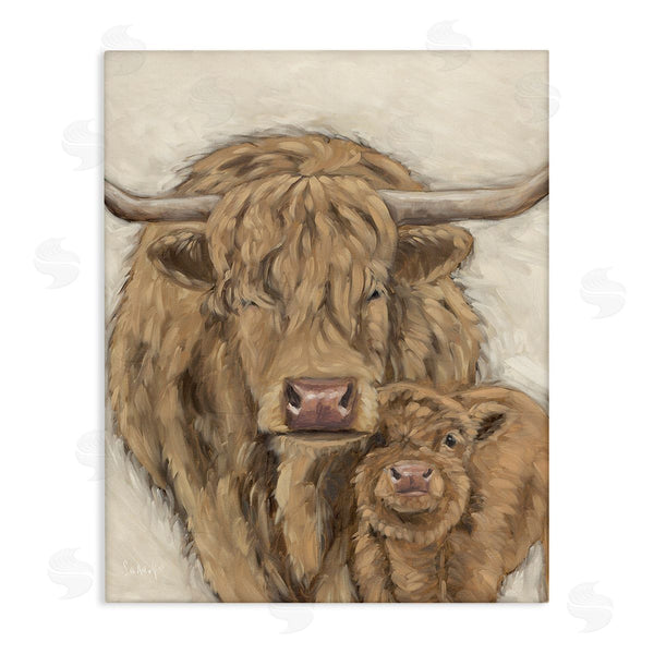 stupell industries Sara G. Designs | Highland Cattle & Calf Wall Art