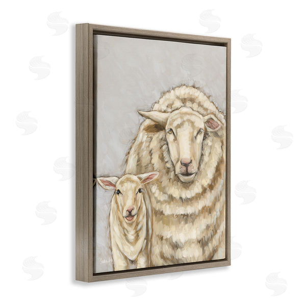 Stupell Industries Sara G. Designs | Neutral Sheep And Lamb