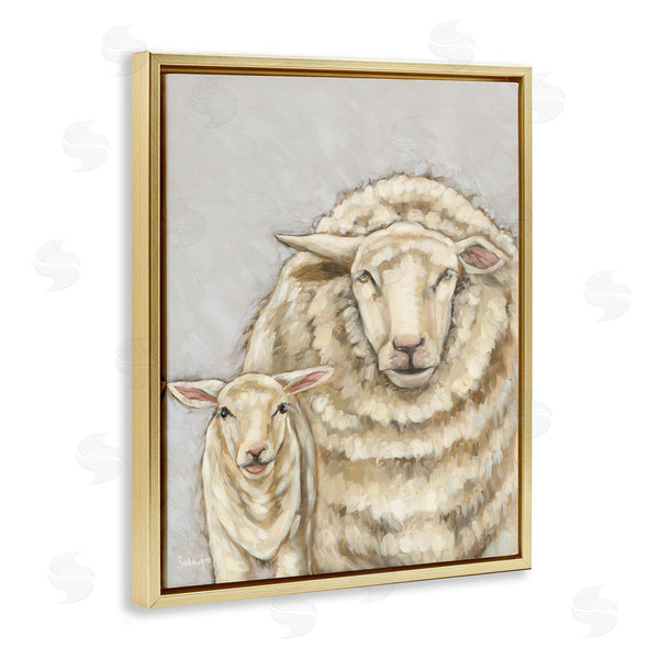 Stupell Industries Sara G. Designs | Neutral Sheep And Lamb