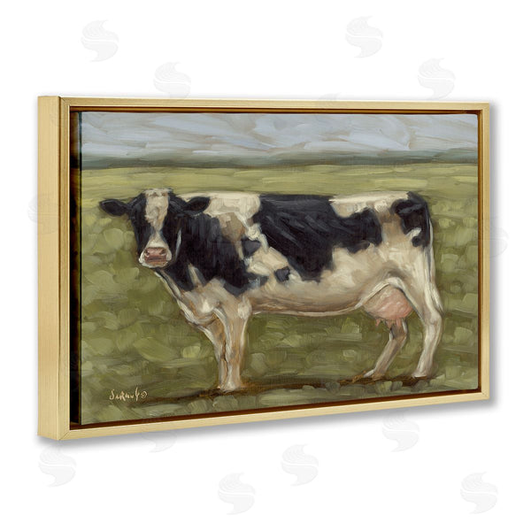 Stupell Industries Sara G. Designs | Painterly Cow On Farm