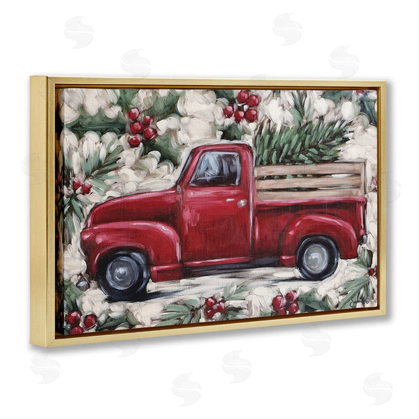 Stupell Industries Sara G. Designs | Pickup And Festive Holly