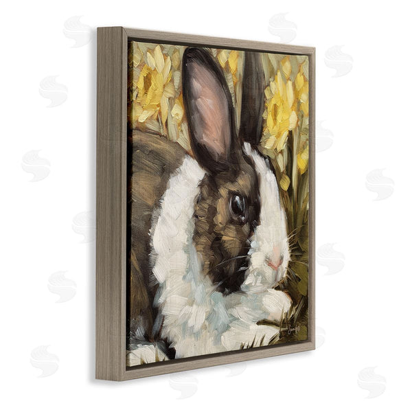 Stupell Industries Sara G. Designs | Rabbit Blooming Daffodils Nature Wall Art