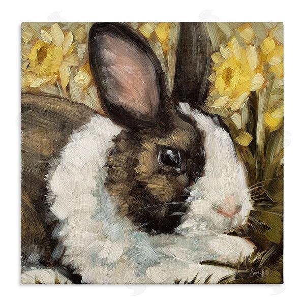 stupell industries Sara G. Designs | Rabbit Blooming Daffodils Nature Wall Art
