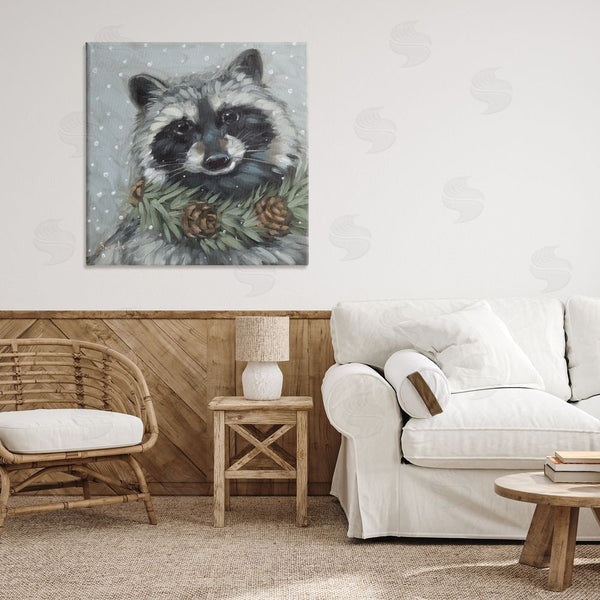 Stupell Industries Sara G. Designs | Raccoon With Pinecones Wall Art