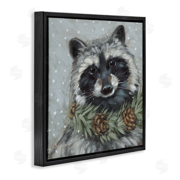 Stupell Industries Sara G. Designs | Raccoon With Pinecones Wall Art