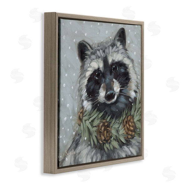 Stupell Industries Sara G. Designs | Raccoon With Pinecones Wall Art