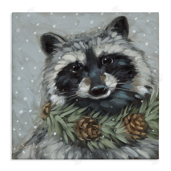 stupell industries Sara G. Designs | Raccoon with Pinecones Wall Art