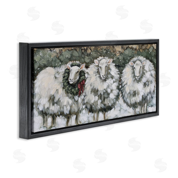 Stupell Industries Sara G. Designs | Seasonal Winter Sheep Farmhouse Snow Wall Art