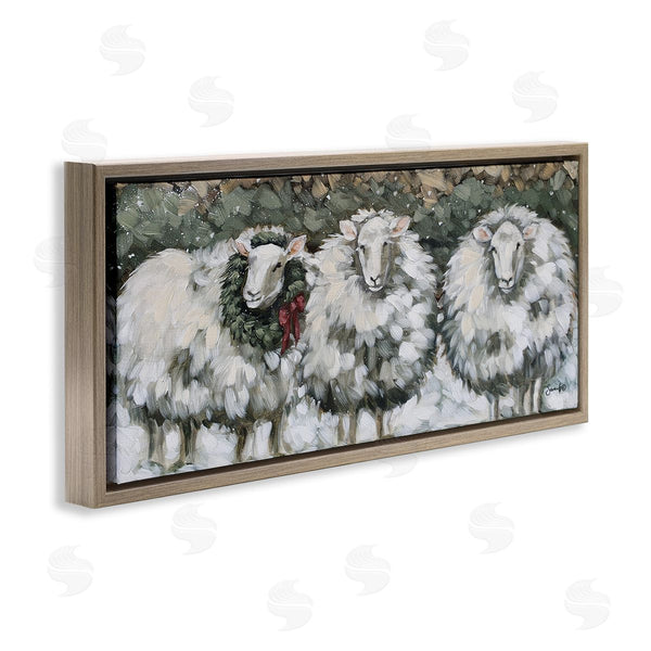 Stupell Industries Sara G. Designs | Seasonal Winter Sheep Farmhouse Snow Wall Art