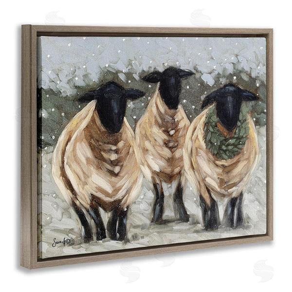 Stupell Industries Sara G. Designs | Sheep In Winter Scene Wall Art