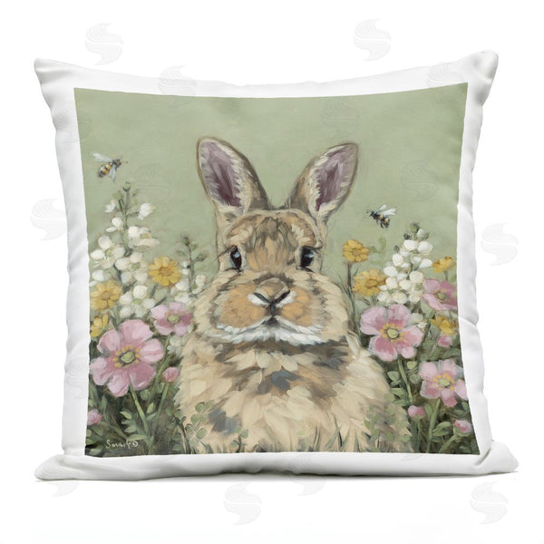 Stupell Industries Sara G. Designs | Spring Abloom Rabbit Throw Pillow